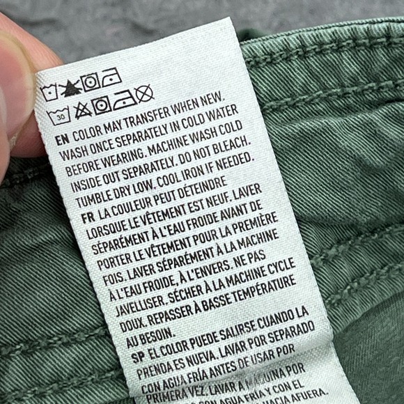 American Eagle Stovepipe Jeans Womens 14 Green Lyocell High Waist Wide Leg Pants - Picture 6 of 16